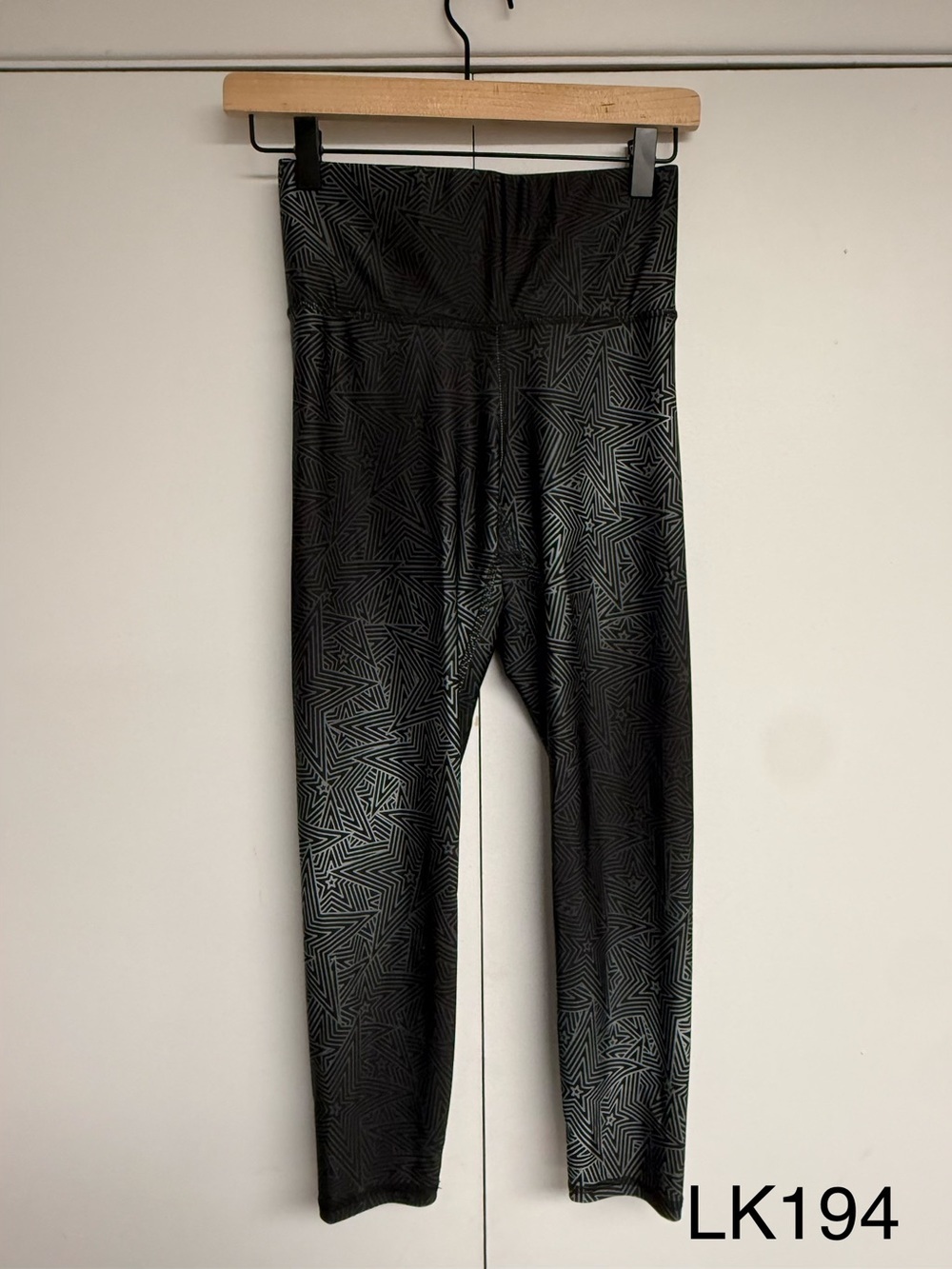 Terez Black Gray Star Print Leggings Size Small